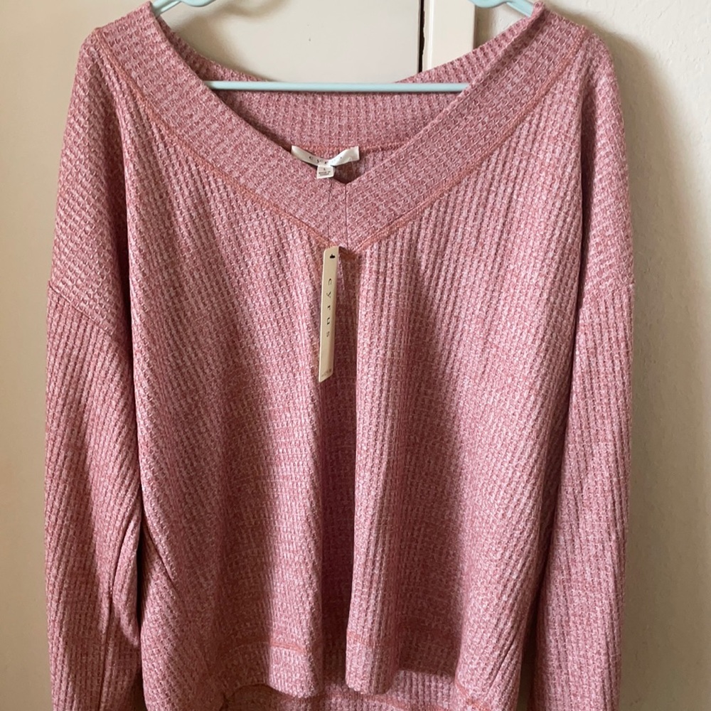 NWT!! Cyrus Waffle Knit Top